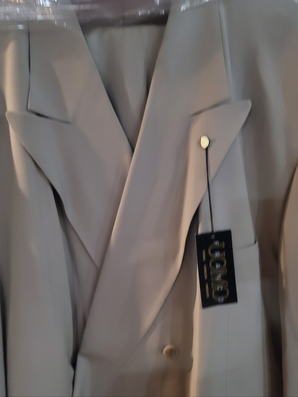 Franco Uomo Suit Mens 54XL Tan Double Breasted Super 100s Wool Canvas NEW W TAGS